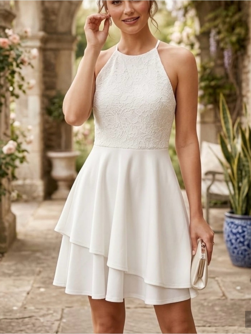 Speechless Halter Caviar Bod  W Flare Size 6